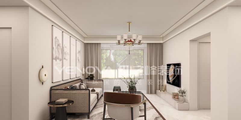 唐山熙湖九里140㎡现代中式风装修案例赏析 唐山熙湖九里140平方米现代中式风格装修效果案例|业之峰装饰 - 家居知识