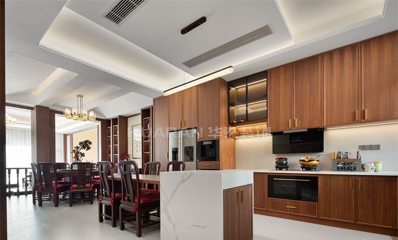 合肥中海原山300㎡新中式别墅实景装修设计案例 【实景】 合肥中海原山300㎡新中式风格别墅装修设计 - 家居知识