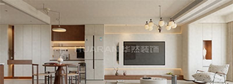 合肥招商保利臻悦122㎡现代复古混搭风装修实景图