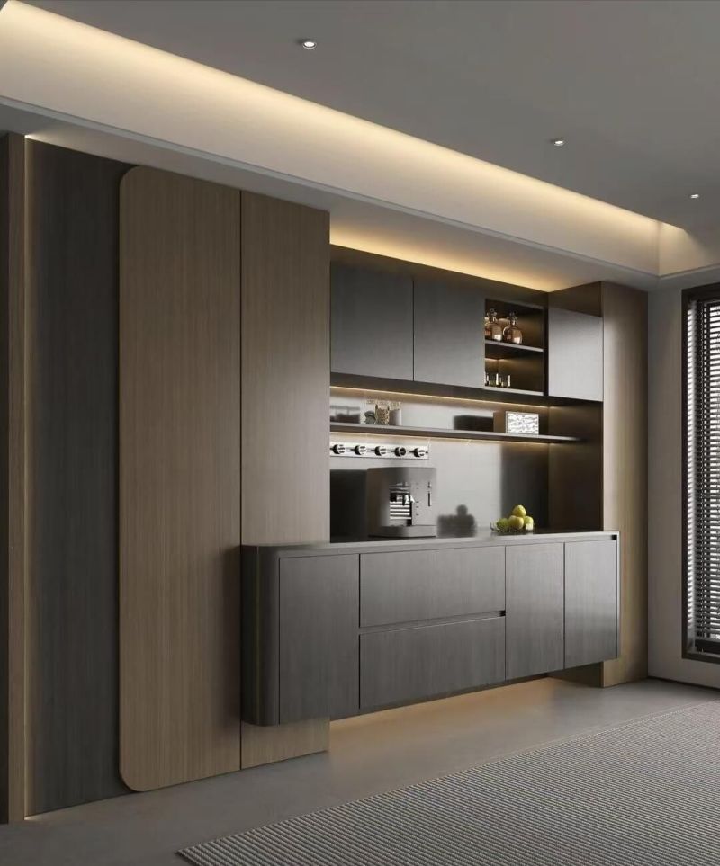 光和色的高级感，你喜欢哪款餐边柜设计！ - 家居知识