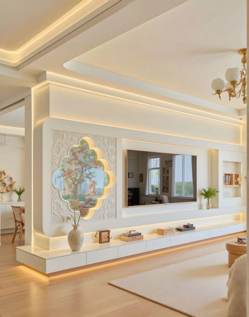 奶油风客厅，暖光氛围感拿捏了 - 家居知识