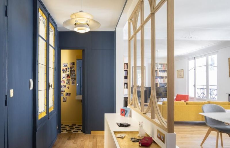 双面隔断设计,玄关三合一功能,美观又实用 这才是隔断中的王者,双面设计实现三重功能,装在玄关太好看了 - 家居知识