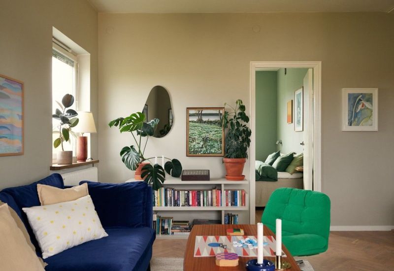 44平小户型，简约现代温柔耐看，蓝色绿色带来宁静、治愈氛围 - 家居知识