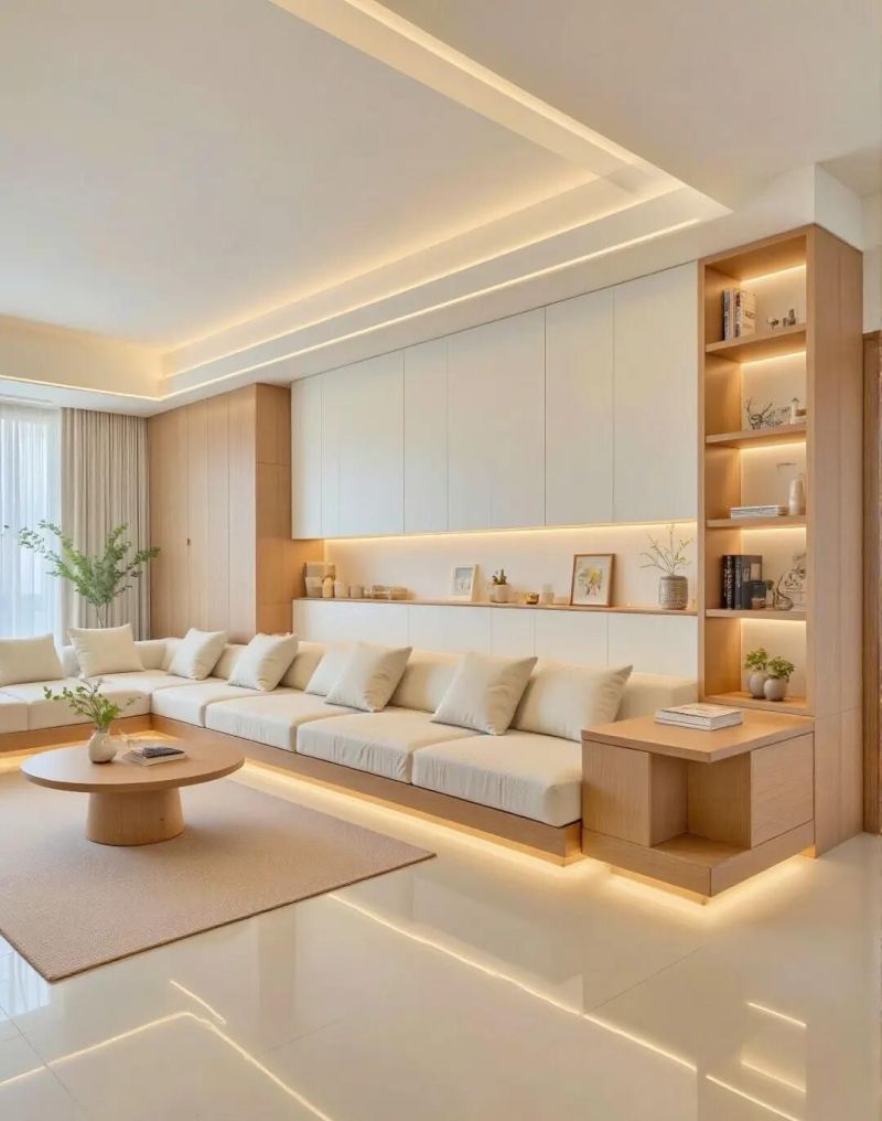 108平原木奶油风设计，收纳设计的也是一绝客厅歺厅，房间都好多 - 家居知识