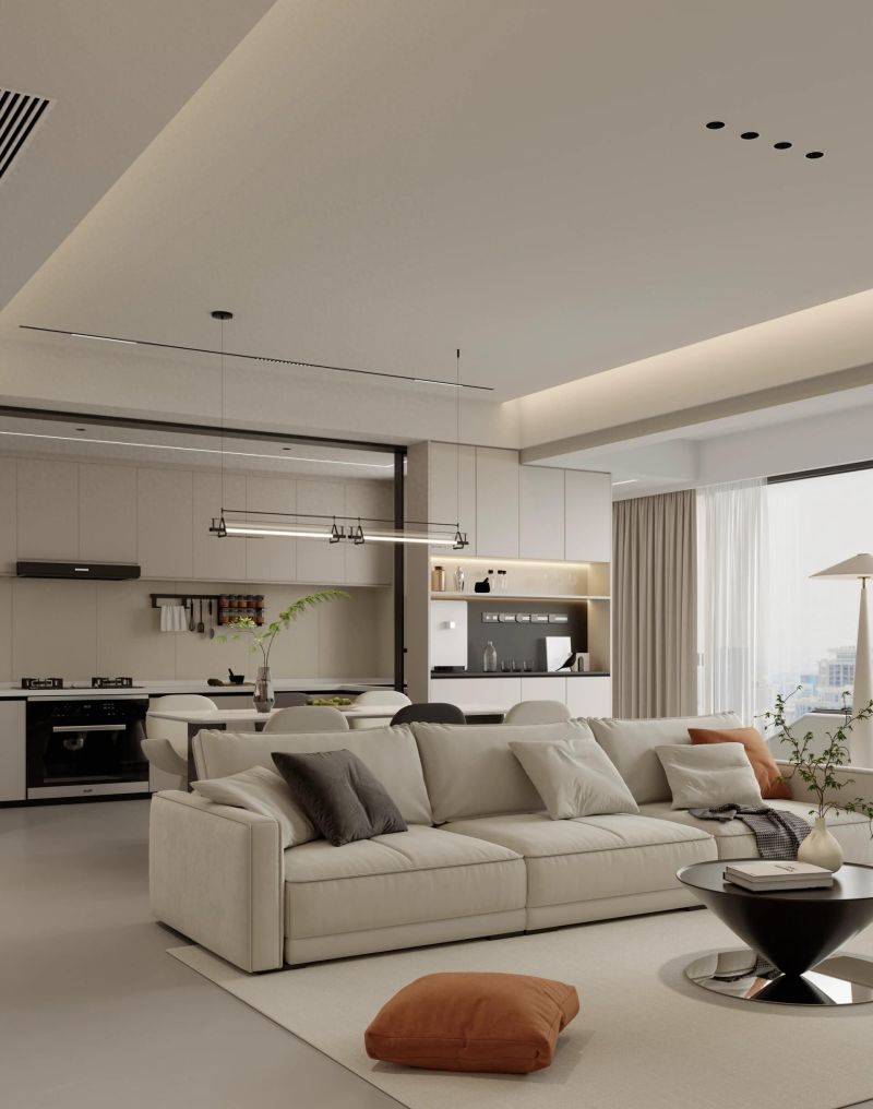 148平现代极简风设计,打造松弛感理想家 148平松弛感的现代极简风,一走来看看她的设计吧 - 家居知识