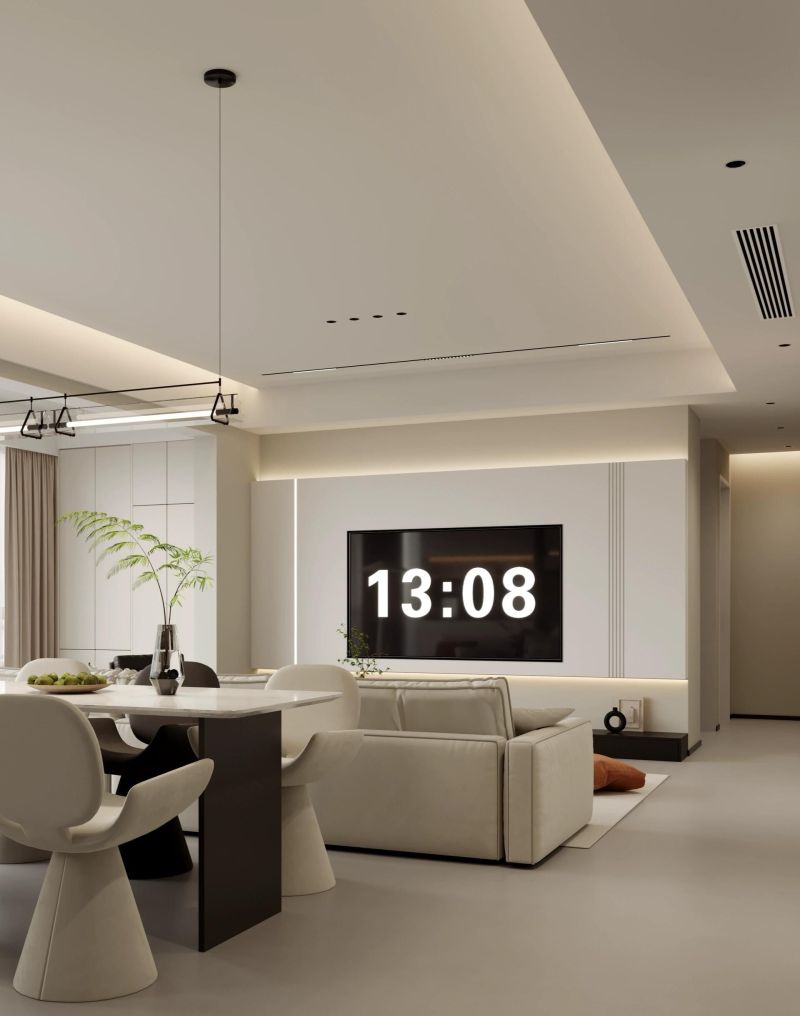 148平现代极简风设计,打造松弛感理想家 148平松弛感的现代极简风,一走来看看她的设计吧 - 家居知识