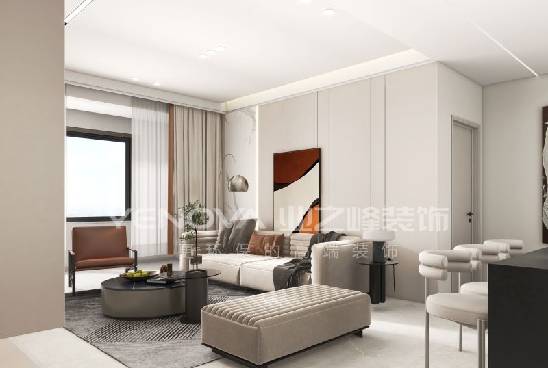 126㎡现代风格装修案例,唐山中海九樾雅居设计解析 | 业之峰装饰 唐山中海九樾126平方米现代风格装修效果案例|业之峰装饰 - 家居知识