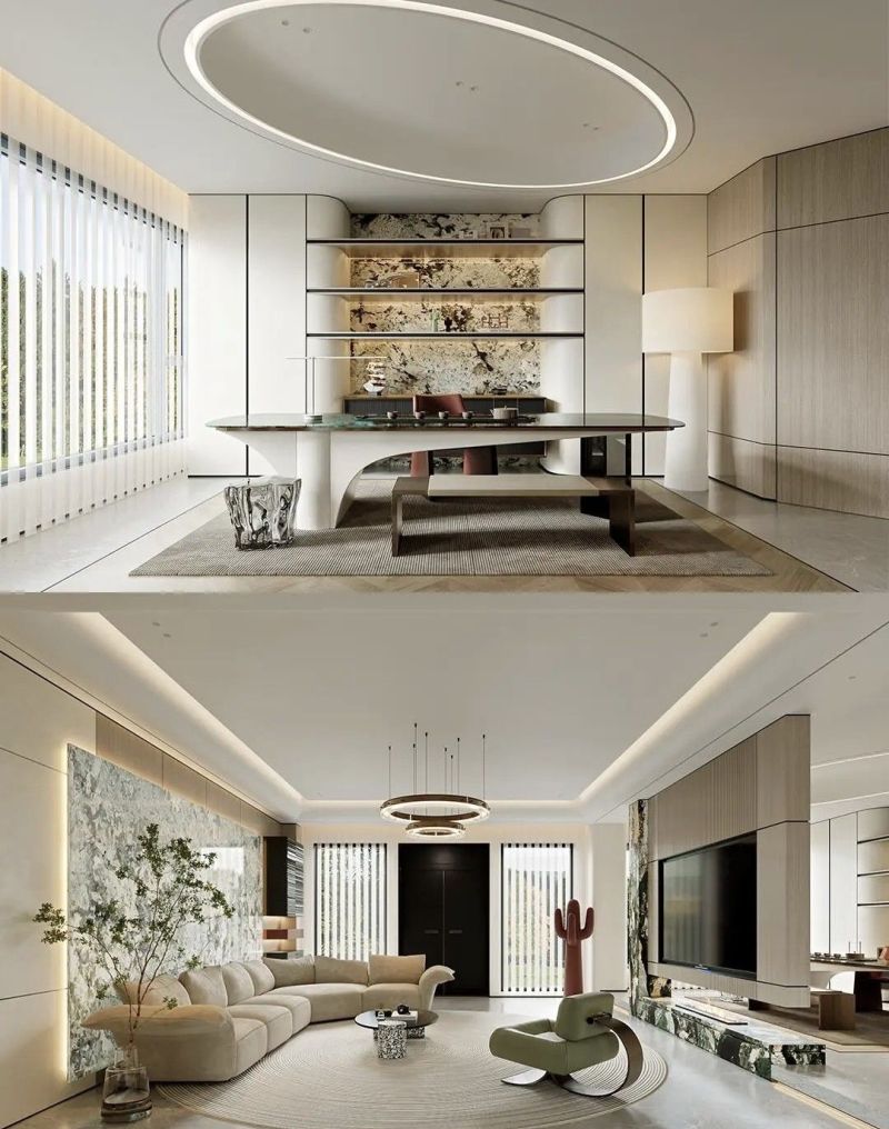 360㎡现代轻奢风格装修设计,打造优雅与质感并存的生活空间 360㎡丨现代轻奢风格装修设计 - 家居知识