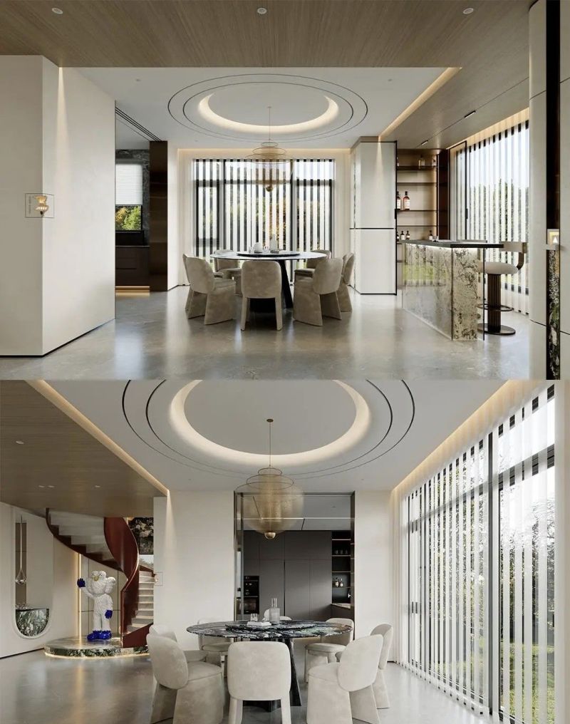 360㎡现代轻奢风格装修设计,打造优雅与质感并存的生活空间 360㎡丨现代轻奢风格装修设计 - 家居知识