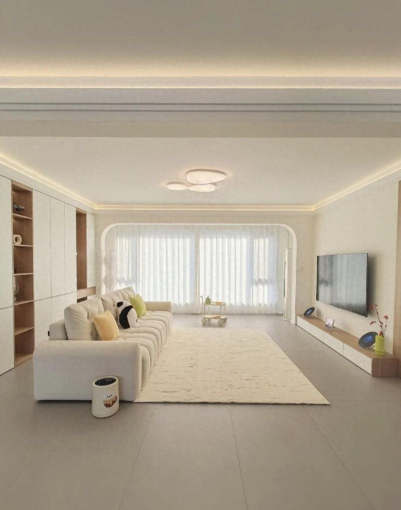 148平极简奶油风实景落地，实用与美感完美融合