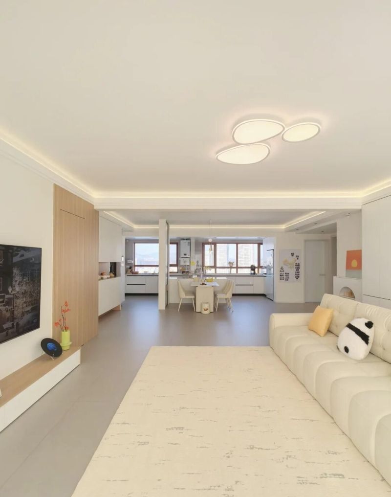 148平极简奶油风，实景落地也太实用了 - 家居知识