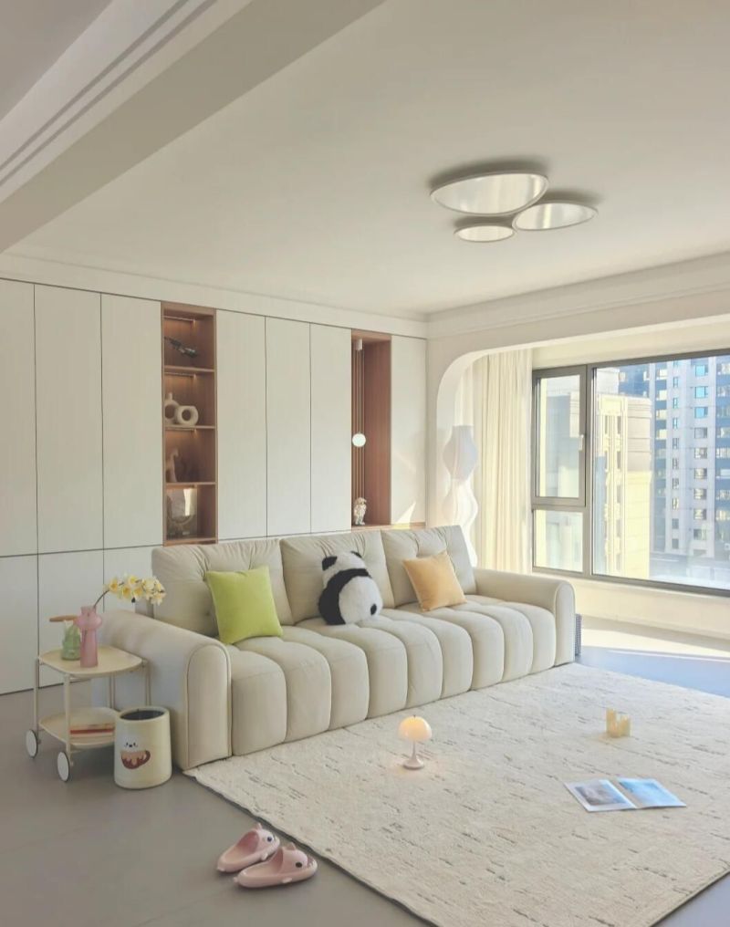 148平极简奶油风，实景落地也太实用了 - 家居知识