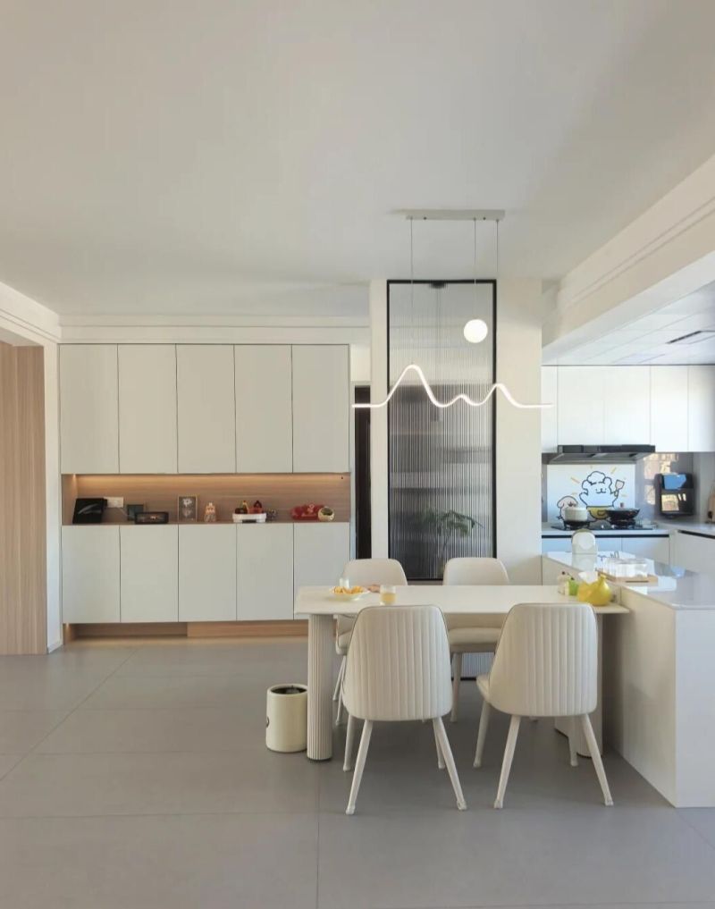 148平极简奶油风，实景落地也太实用了 - 家居知识