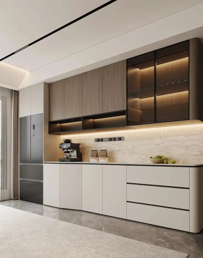 极简百搭餐边柜设计思路get上深下浅 - 家居知识