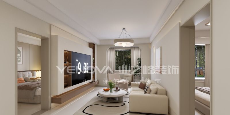 唐山吉祥雅苑120㎡现代风格装修案例，业之峰装饰打造简约时尚家居