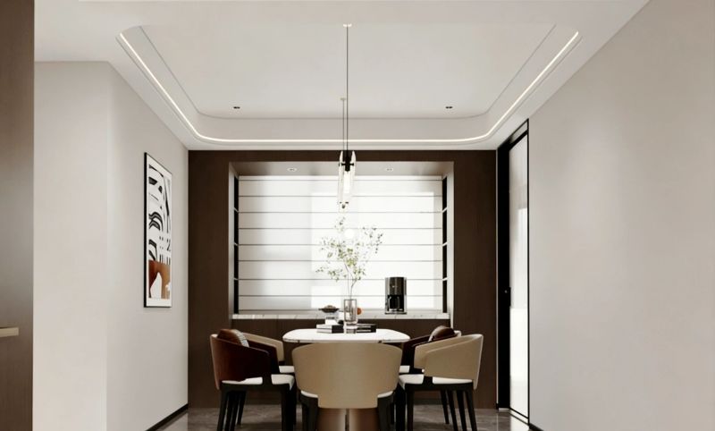 入户玄关，奢石艺术与光影交响