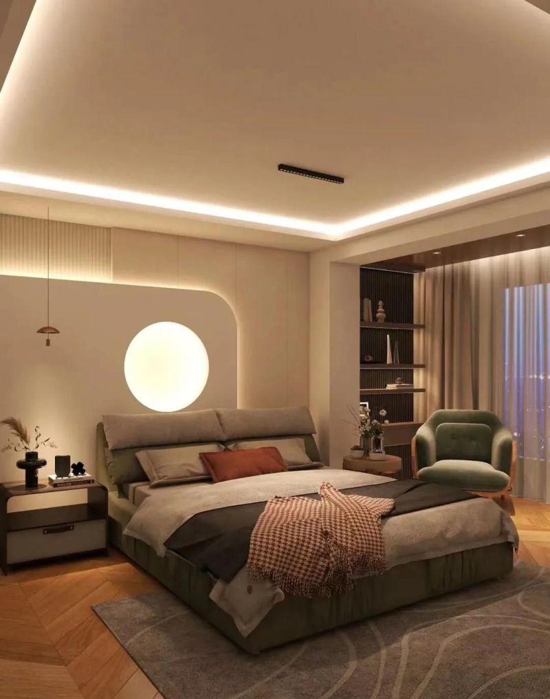 轻奢主卧仙境,灯带设计打造高级感绝美空间 高级感轻奢,主卧装修风格,绝了,灯带的设计误以走入仙境 - 家居知识