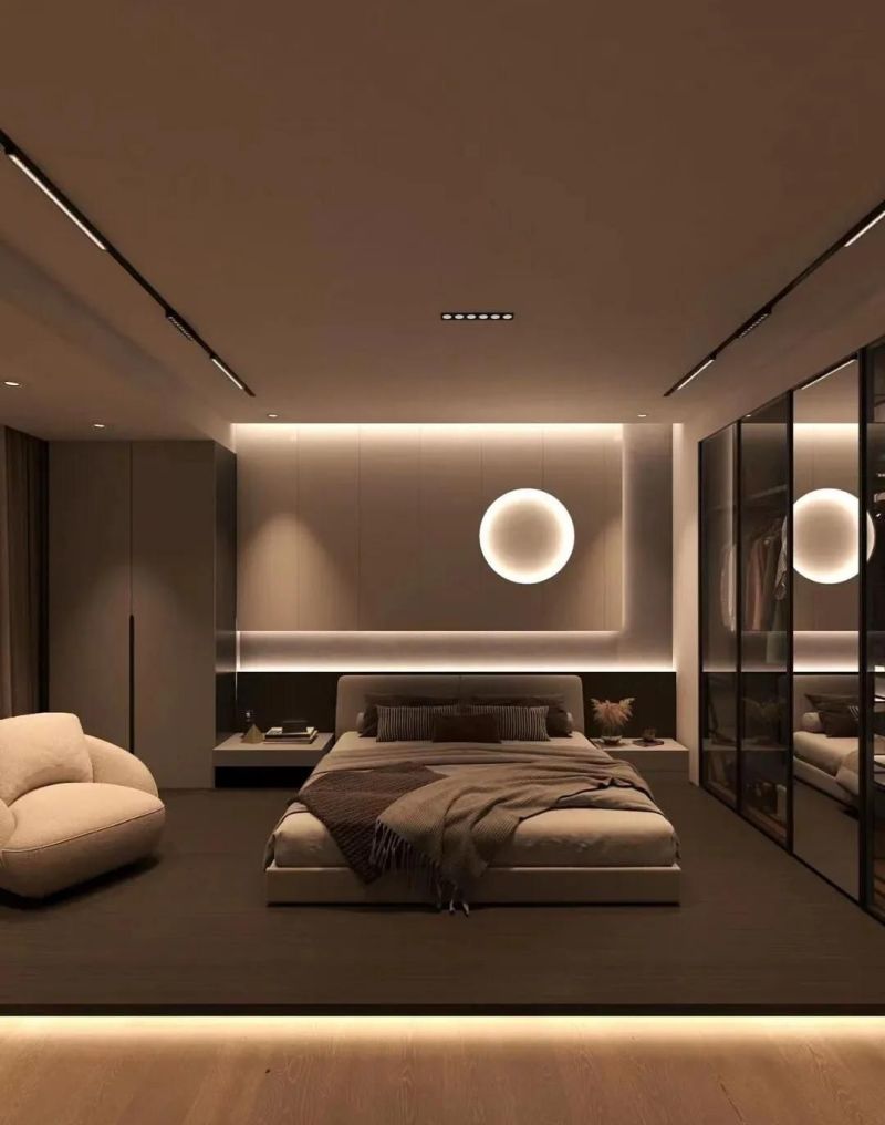 轻奢主卧仙境,灯带设计打造高级感绝美空间 高级感轻奢,主卧装修风格,绝了,灯带的设计误以走入仙境 - 家居知识