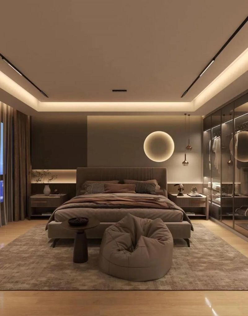 轻奢主卧仙境,灯带设计打造高级感绝美空间 高级感轻奢,主卧装修风格,绝了,灯带的设计误以走入仙境 - 家居知识