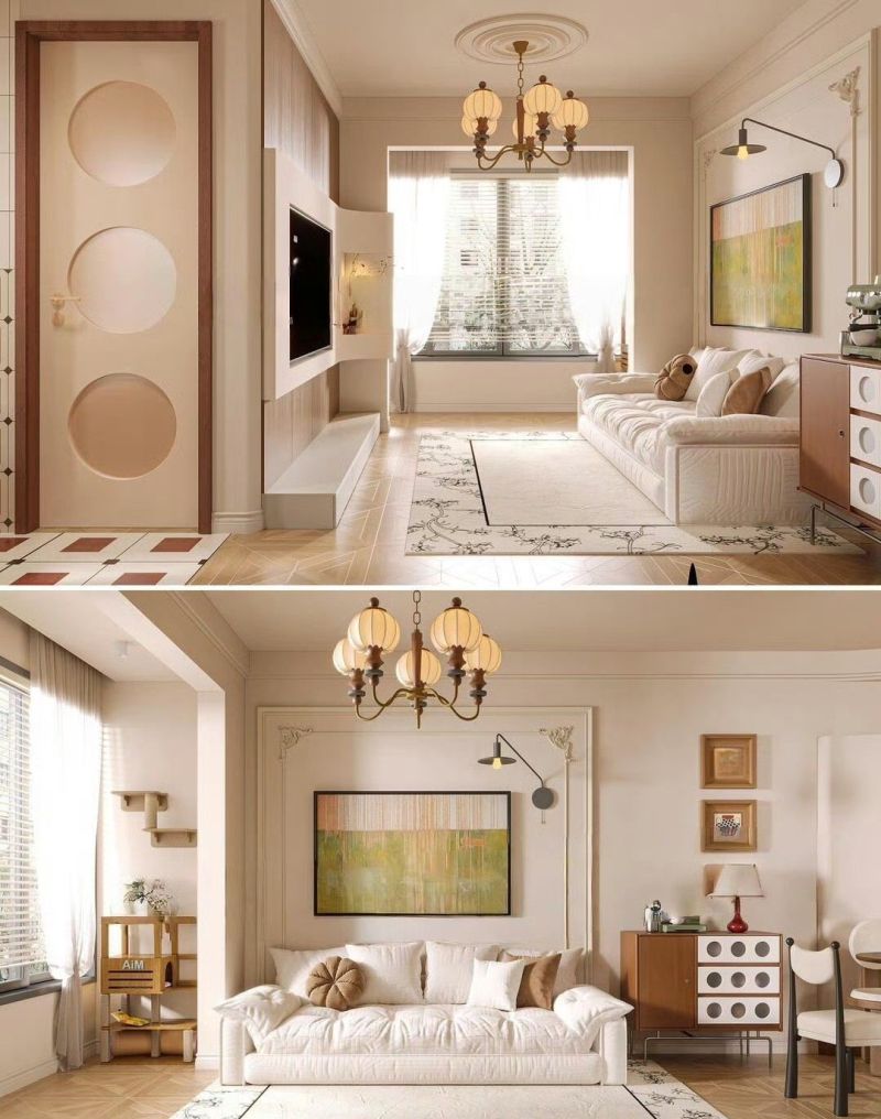 50平法式中古风小家,小户型装出大气感! 分享/完全看不出来这套法式中古风的家套内才50平 - 家居知识