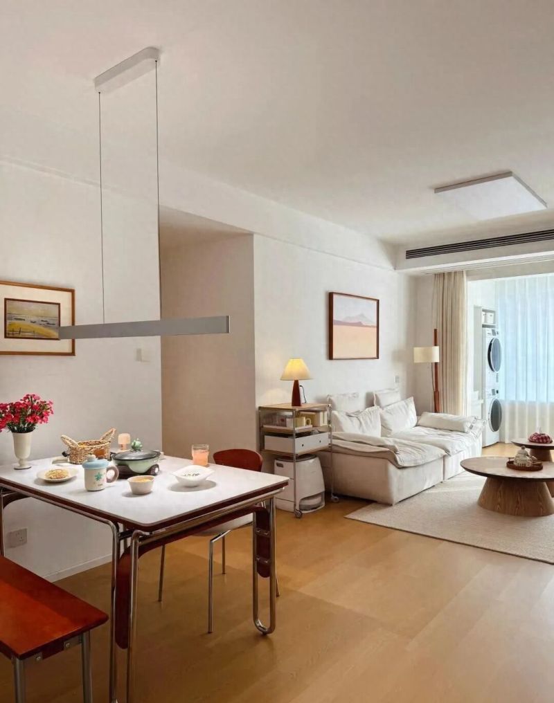 80㎡原木奶油风小家，治愈系温暖小窝