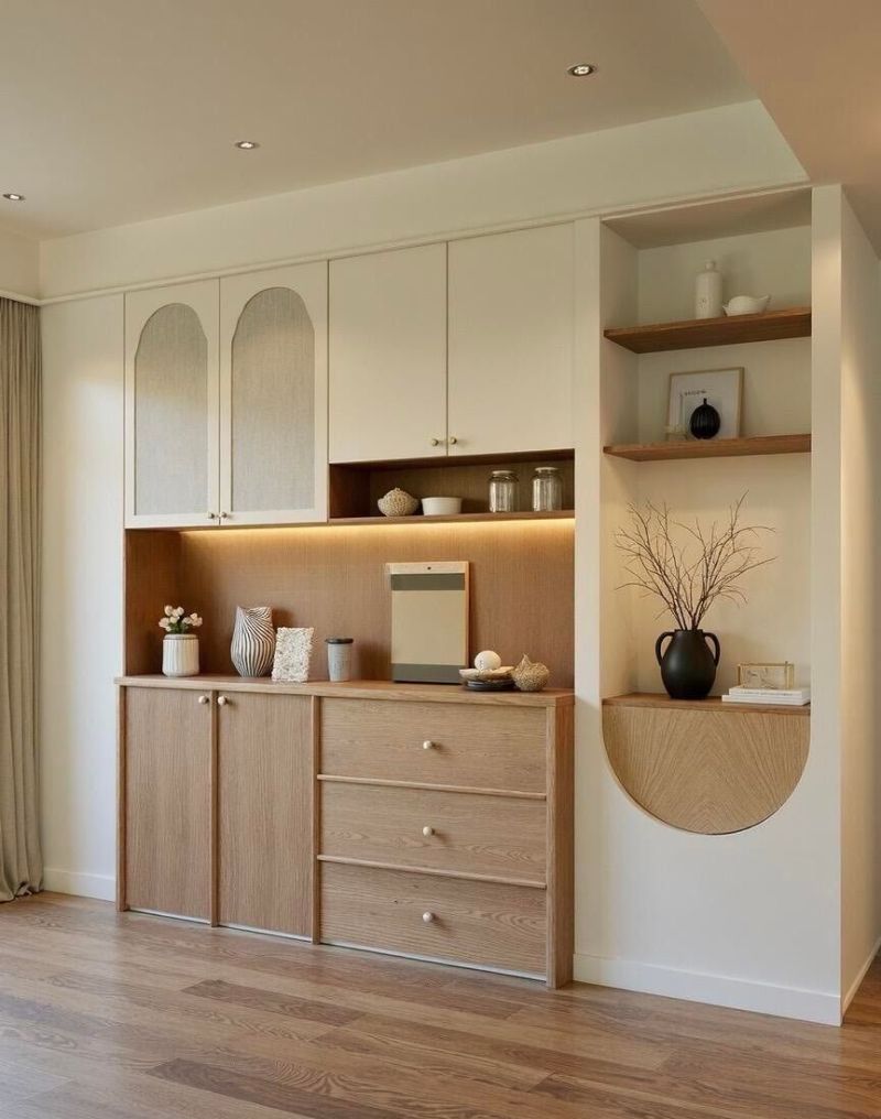 原木极简风餐边柜酒柜设计,打造自然舒适家居空间 原木极简餐边柜酒柜设计 - 家居知识