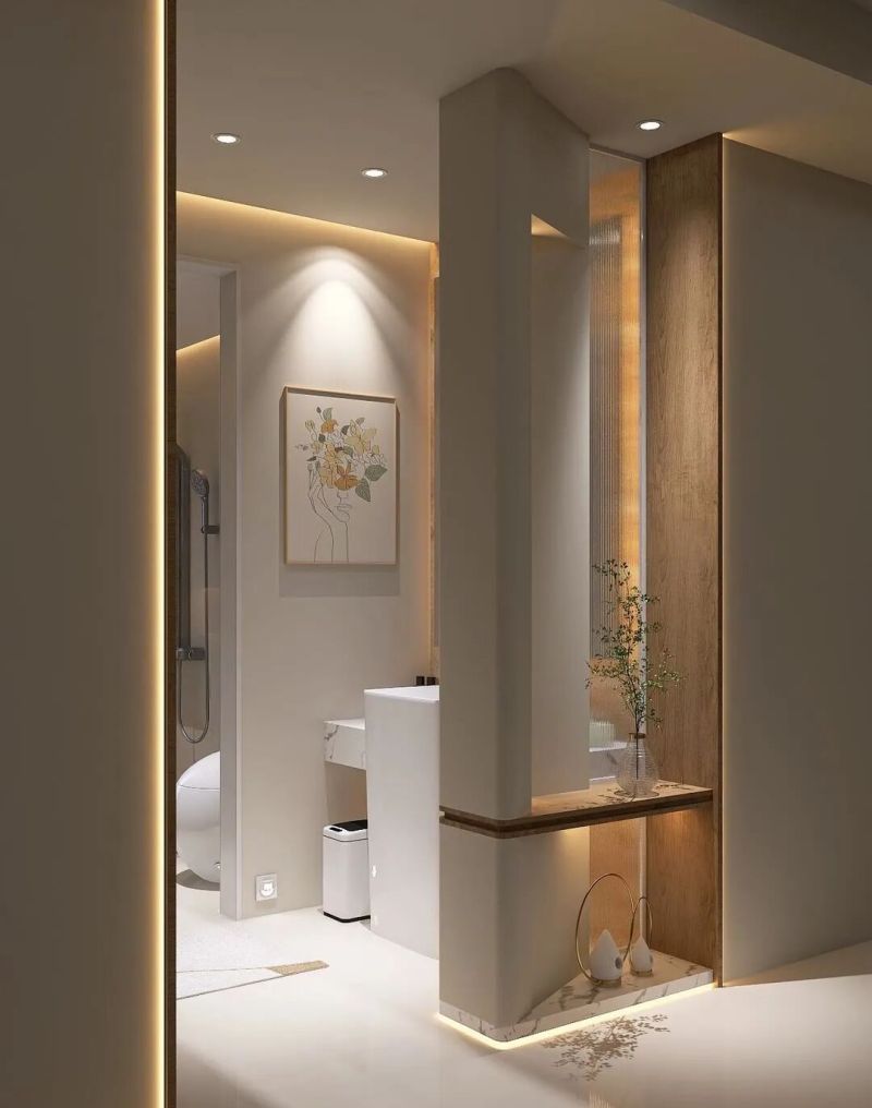 干湿分离卫生间隔断柜设计灵感集锦 干湿分离卫生间隔挡柜设计合集 - 家居知识