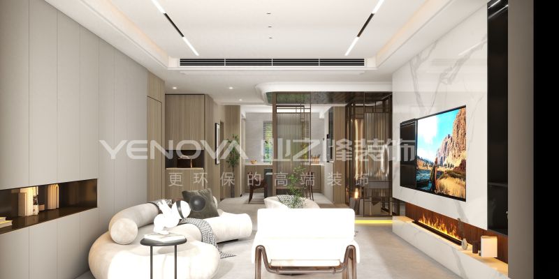 唐山瑞宫·天屿湾160平方米现代轻奢风格装修效果案例|业之峰装饰 - 家居知识