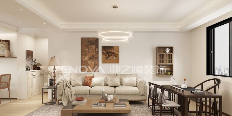 唐山富强里96平方米现代中式风格装修效果案例|业之峰装饰 - 家居知识