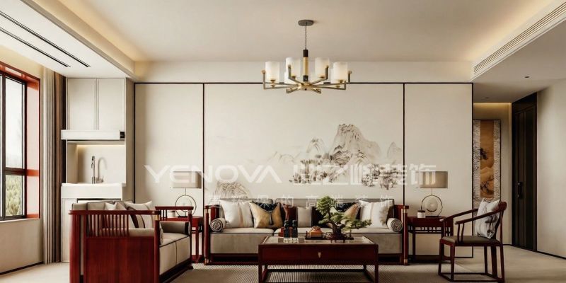 唐山熙湖九里160平方米新中式风格装修效果案例|业之峰装饰 - 家居知识