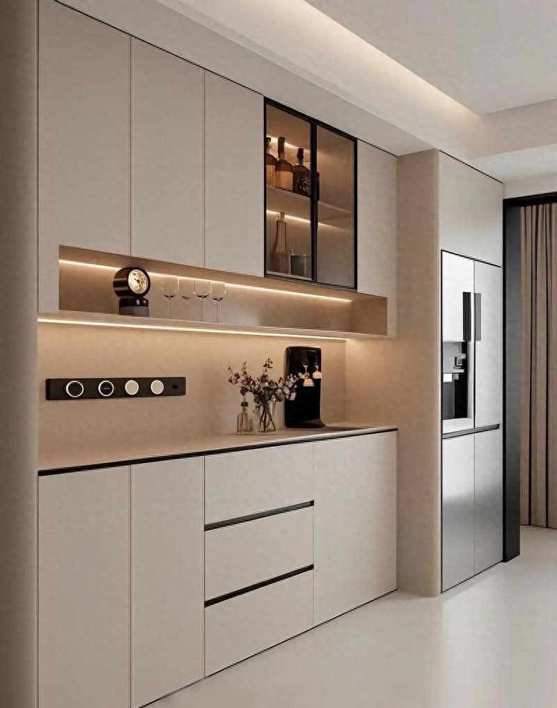 学表姐家‘冰箱式’餐边柜设计，竟成我家最实用角落