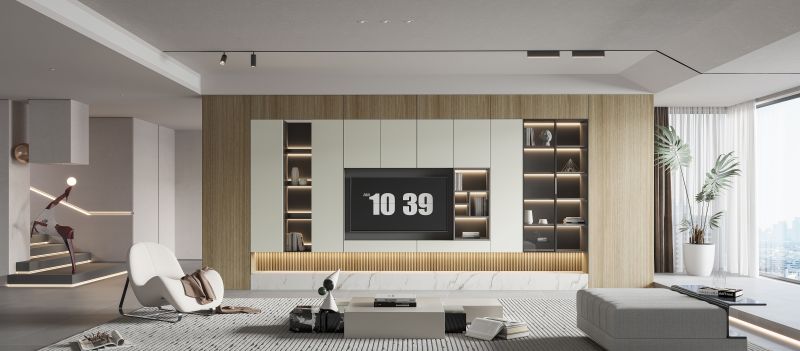 电视墙别只挂电视，定制满墙柜，收纳翻倍还显大 - 家居知识