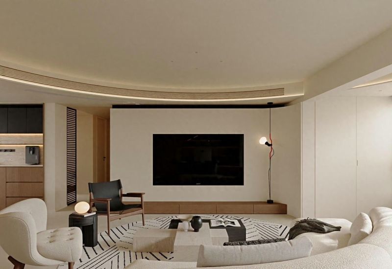 奶油复古风餐客厅设计，打造温馨浪漫的家居空间