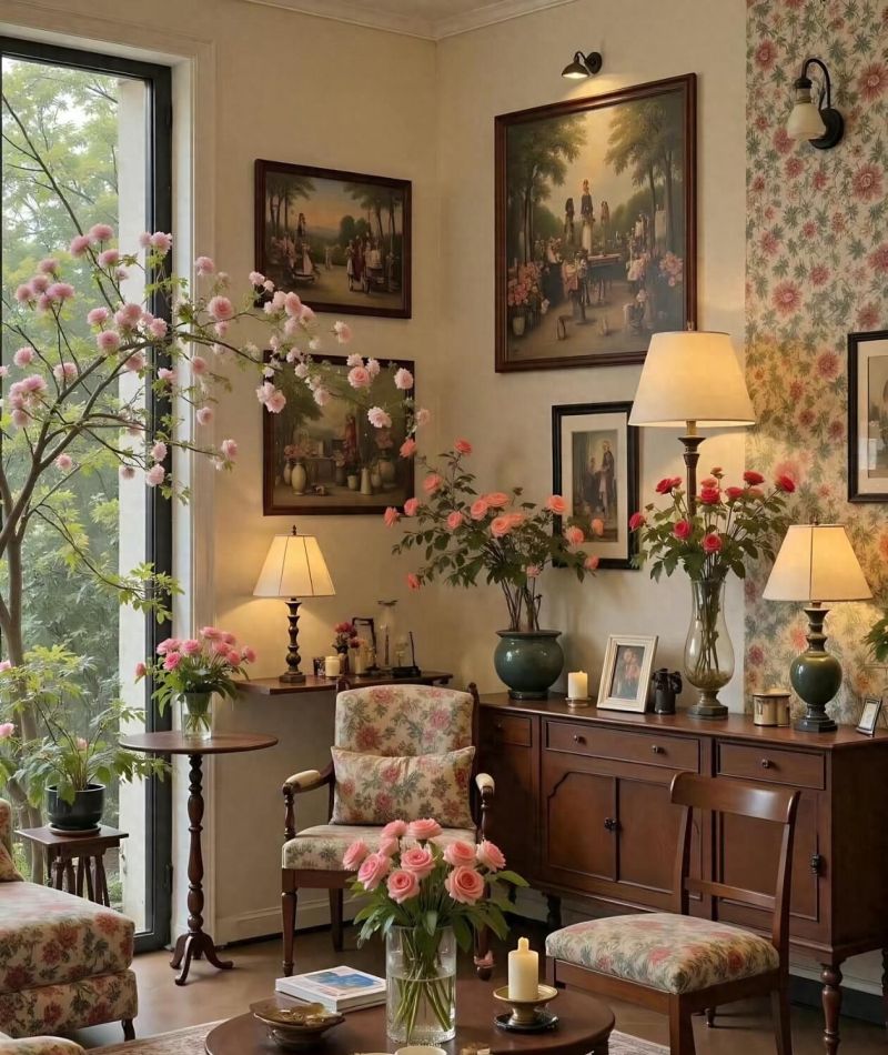 🌸 住进被鲜花和阳光包围的法式复古家
