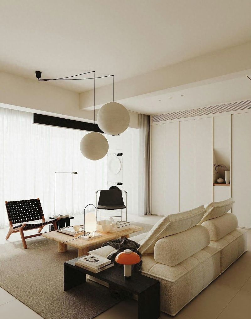 清爽奶油系餐客厅设计分享