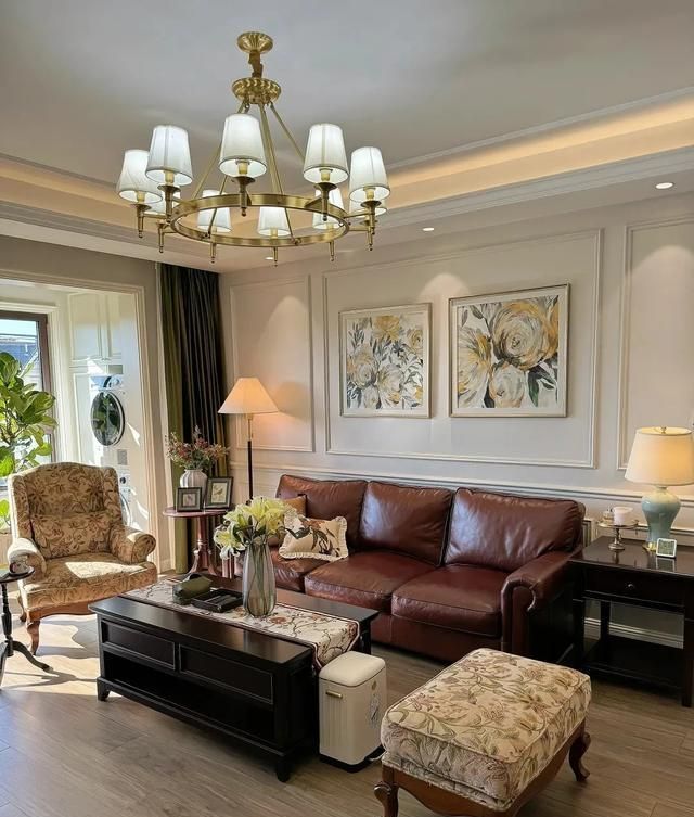 天津147㎡美式复古家爆红，红黑撞色太高级，家具绝了！ - 家居知识