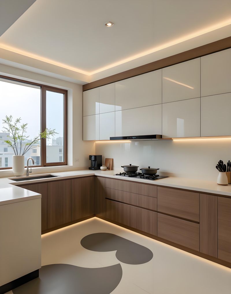 132平没有跟风装复杂款选择了极简中古，以浅色为主干净利落。 - 家居知识