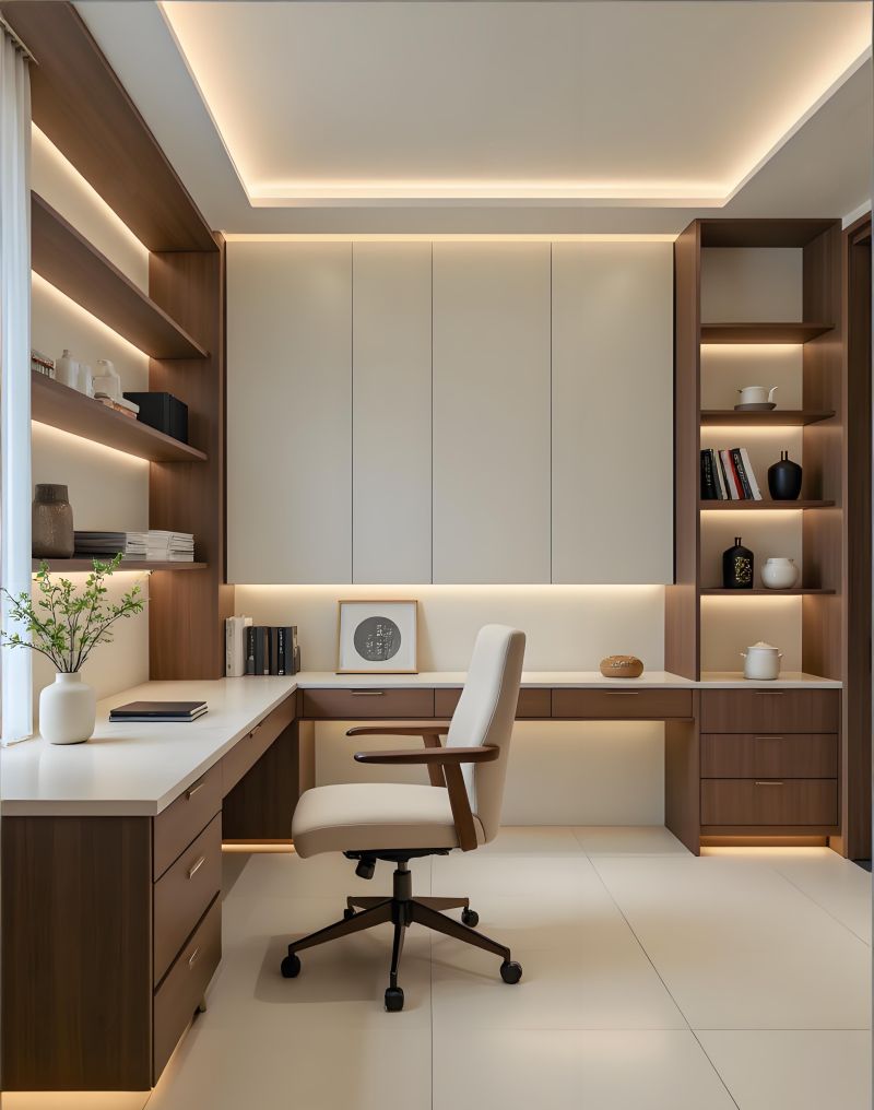 132平没有跟风装复杂款选择了极简中古，以浅色为主干净利落。 - 家居知识