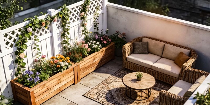 露台花园混搭设计,赏花休闲两不误,颜值与实用并存 露台花园混搭风|一半养花一半休闲,颜值实用性双在线 - 家居知识