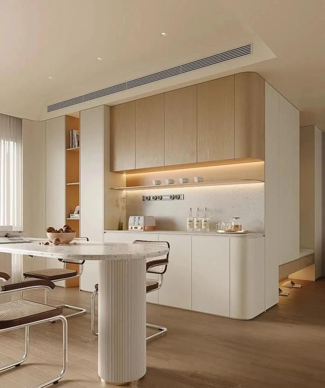 酒柜餐边柜一体设计,5个实用技巧打造高级感不费钱 酒柜+餐边柜一体化设计!5个技巧?高级感不费钱 - 家居知识