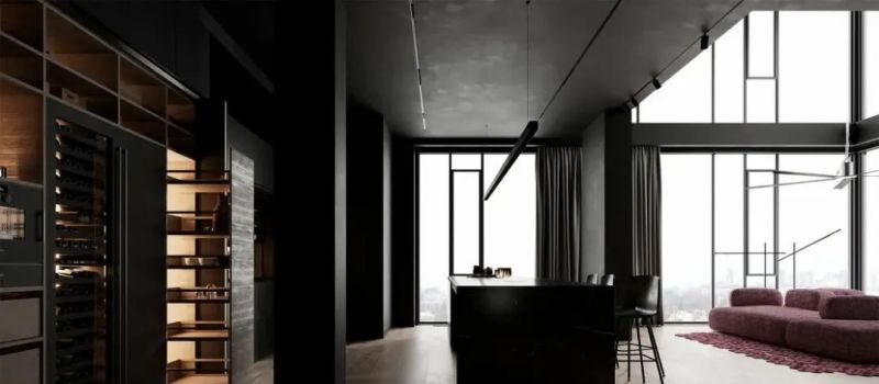 极简暗黑风,冷峻外表下的柔软内核 极简风格还蕴藏着暗黑魅力高傲冷峻的黑色外表下包裹着柔软 - 家居知识