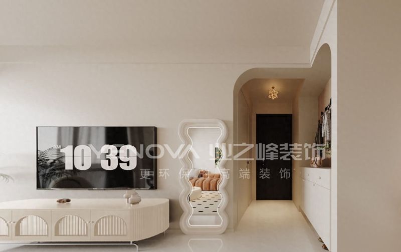 126㎡奶油法式风装修案例｜唐山中海九樾实景设计