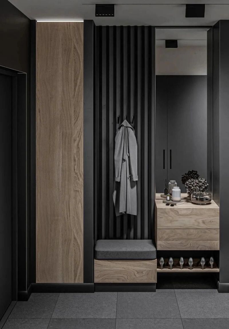 惊艳设计!这款玄关柜的高级感让人一见倾心 怎么会有这么高级的玄关柜~ - 家居知识