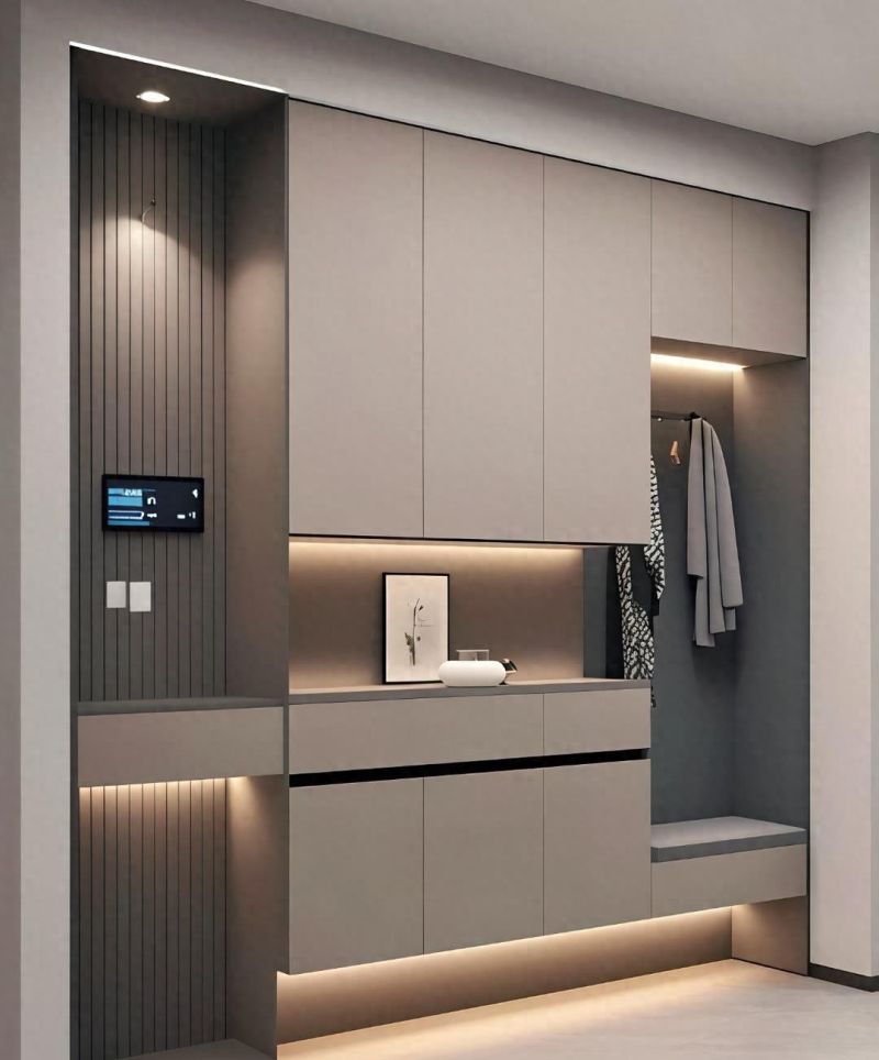 18款定制鞋柜设计，打造玄关收纳新时尚