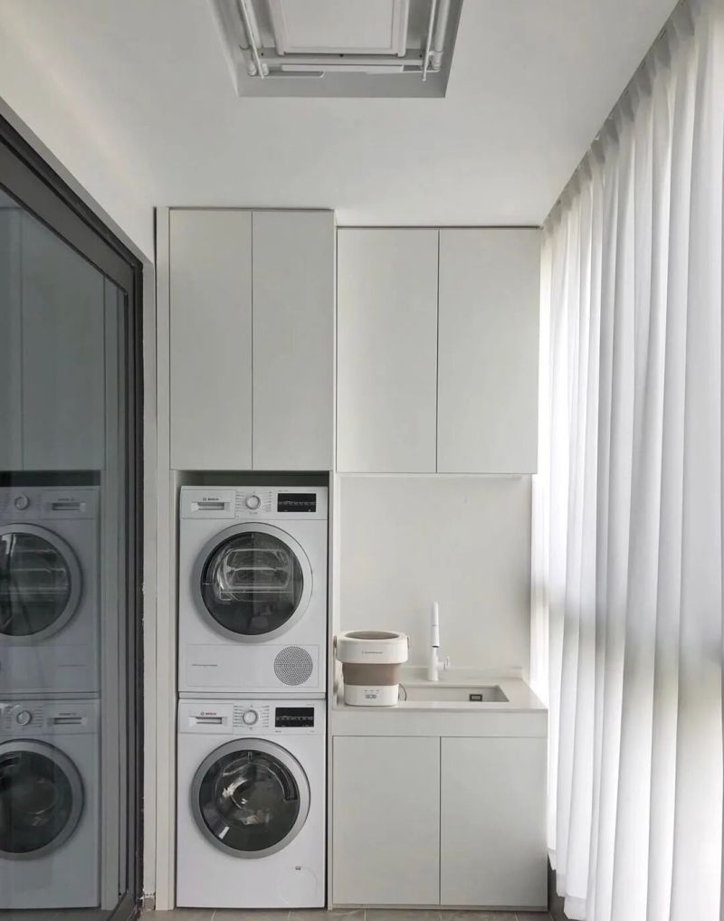 超实用阳台洗衣机柜设计,颜值收纳两不误 超实用阳台洗衣机柜设计合集!颜值与收纳双在线 - 家居知识