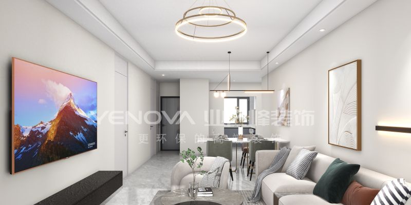 98㎡现代简约风装修案例，唐山中建府雅致生活空间