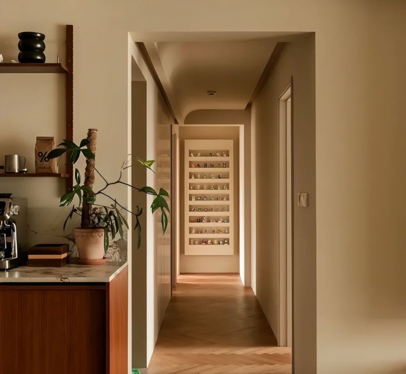 过道背景后悔没早这样装！4个方案，颜值实用我全都要！ - 家居知识