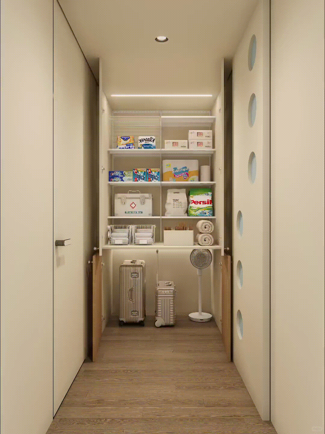 过道背景后悔没早这样装！4个方案，颜值实用我全都要！ - 家居知识