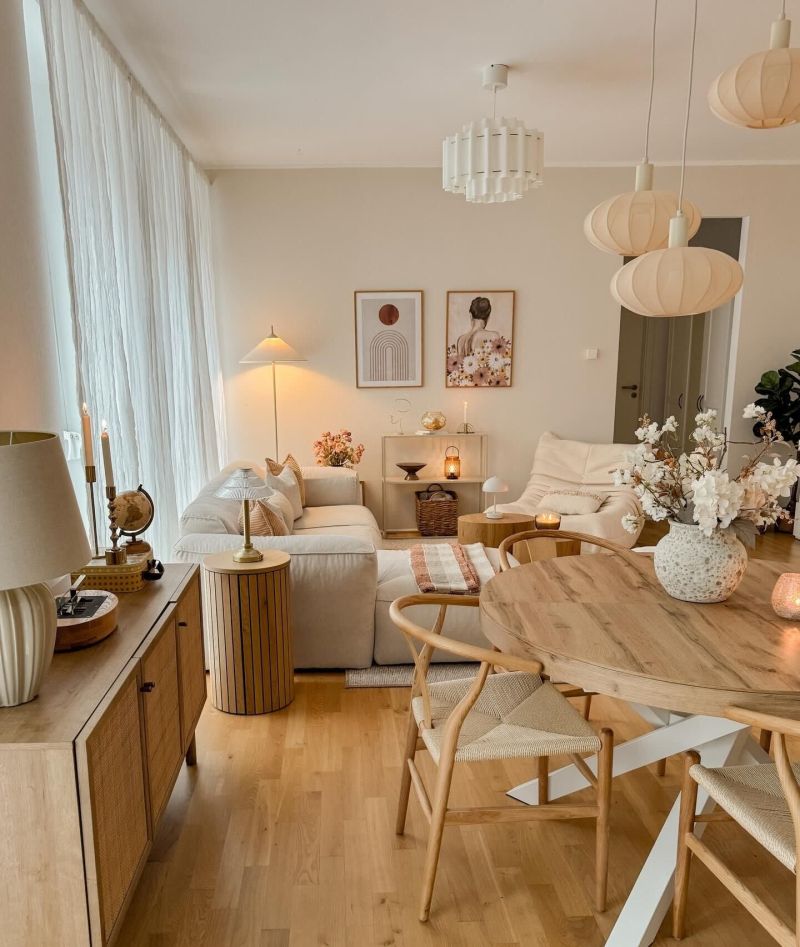 审美积累｜100个漂亮的家奶油原木风的家，整体温暖治愈有高级感 - 家居知识