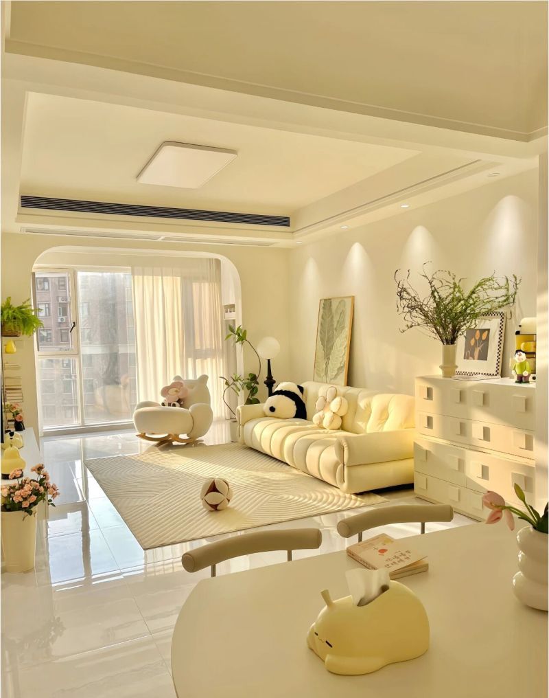 同样是装客厅，为什么她的奶油风，温柔到骨子里？ - 家居知识